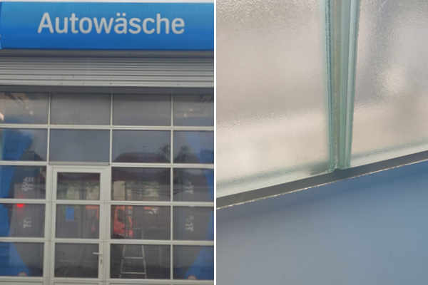 Fugensanierung einer Waschanlage mit einem speziell geeigneten Dichtstoff auf PU - Basis, Augsburg / Bayern